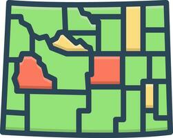 Couleur icône pour Wyoming vecteur