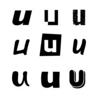 conception de l'alphabet petite lettre u vecteur