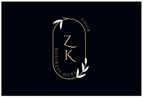zk vecteur logo avec mariage la cérémonie pour l'image de marque conception