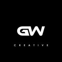 gw lettre initiale logo conception modèle vecteur illustration
