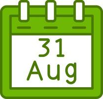 août 31 vecteur icône