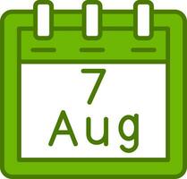 août sept vecteur icône