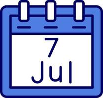 juillet sept vecteur icône