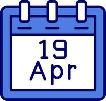 avril 19 vecteur icône