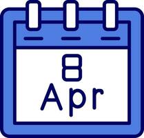 avril 8 vecteur icône