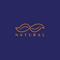 d'or feuille la nature infini Naturel logo vecteur