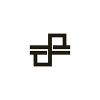 lettre dp infini rayures logo vecteur