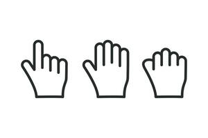 doigt main icône graphique vecteur conception illustration
