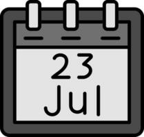 juillet 23 vecteur icône