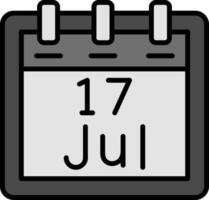 juillet 17 vecteur icône