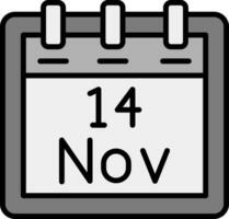 novembre 14 vecteur icône