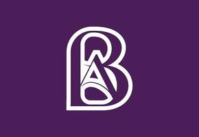 un B ou ba lettre logo et icône conception modèle vecteur