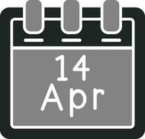avril 14 vecteur icône