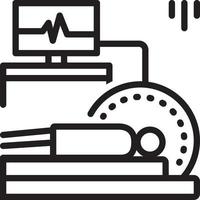 icône de ligne pour scanner ct vecteur