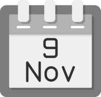 novembre 9 vecteur icône
