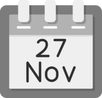 novembre 27 vecteur icône