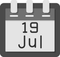 juillet 19 vecteur icône