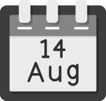 août 14 vecteur icône