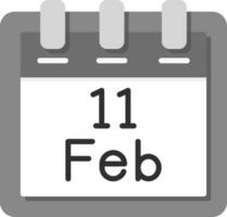 février 111 vecteur icône