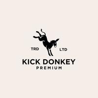 Donkey kick premium vintage logo vecteur
