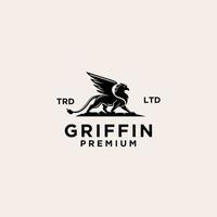 logo vintage de griffon premium vecteur