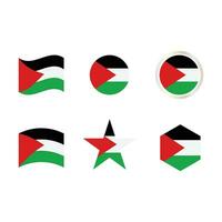 une collection de variations de le palestinien drapeau vecteur