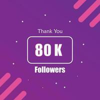 remercier vous pour 80 000 suiveurs vecteur conception.eps