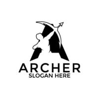 lettre une et archer logo vecteur, Créatif initiale lettre une avec archer logo conception modèle vecteur