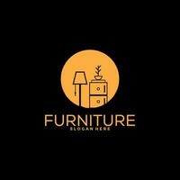 meubles logo conception avec Créatif concept, intérieur logo vecteur modèle