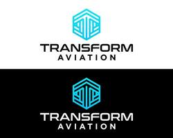 lettre t monogramme aviation logo conception. vecteur