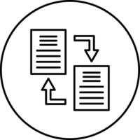 icône de vecteur d'échange de documents