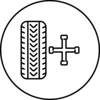 pneu entretien vecteur icône