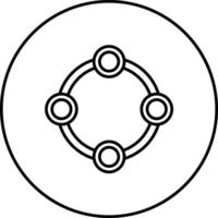 cercle relation vecteur icône