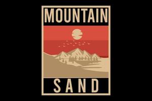 design plat de sable de montagne vecteur