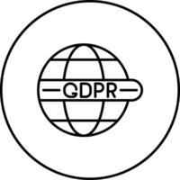 GDPR conformité vecteur icône