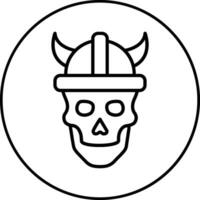viking crâne vecteur icône