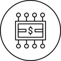 argent réseau vecteur icône