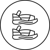 icône de vecteur de sandale
