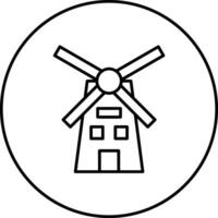 vent moulin vecteur icône