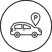 icône de vecteur de zone de stationnement