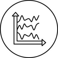 plusieurs ligne graphique vecteur icône