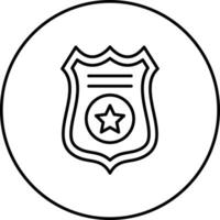 icône de vecteur d'insigne de police