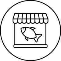 poisson magasin vecteur icône