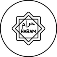 haram vecteur icône