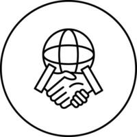 global Partenariat vecteur icône
