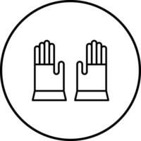 icône de vecteur de gants de main