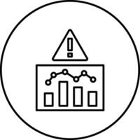 risque une analyse vecteur icône