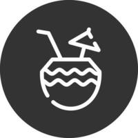 conception d'icône créative de boisson de noix de coco vecteur