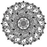 motif symétrique circulaire de mandala. ornement indien oriental vecteur