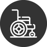 conception d'icône créative en fauteuil roulant vecteur